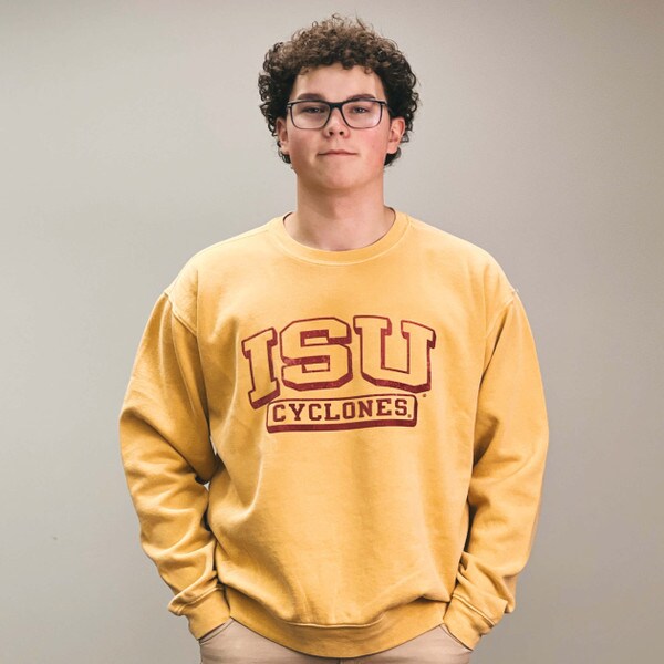 Blue 84 ISU Cyclones Mustard Crewneck